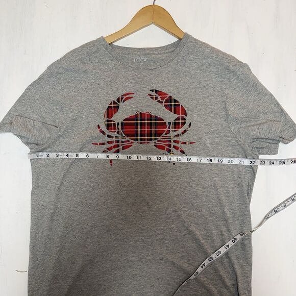 J Crew Crab Graphic T Shirt Size XL Gray Short Sleeve - Picture 5 of 8